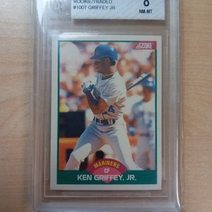 Ken Griffey Jr. Baseball Card | 1989 Scored Traded Rookie Card | BGS Graded NM - MT 8 | Seattle Mariners