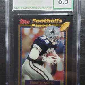1992 Finest # 27 Emmitt Smith CSG 8,5 NM-MT + | | Emmitt Voetbalkaart | Dallas Cowboys