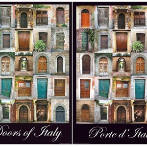 Two of The ORIGINAL Doors of Italy - ONE in English & ONE in Italian