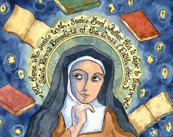 Edith Stein/St Teresa Benedicta of the Cross; Personalized Confirmation Gift; Carmelite; Print, Notecards, Journal, Prayercards, Favors