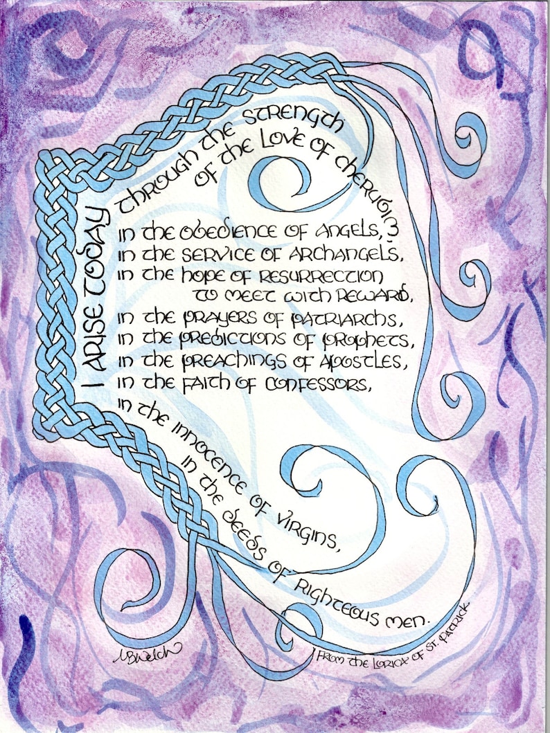 St Patrick's Breastplate, Lorica Prayer Set of 6 Art Prints ...