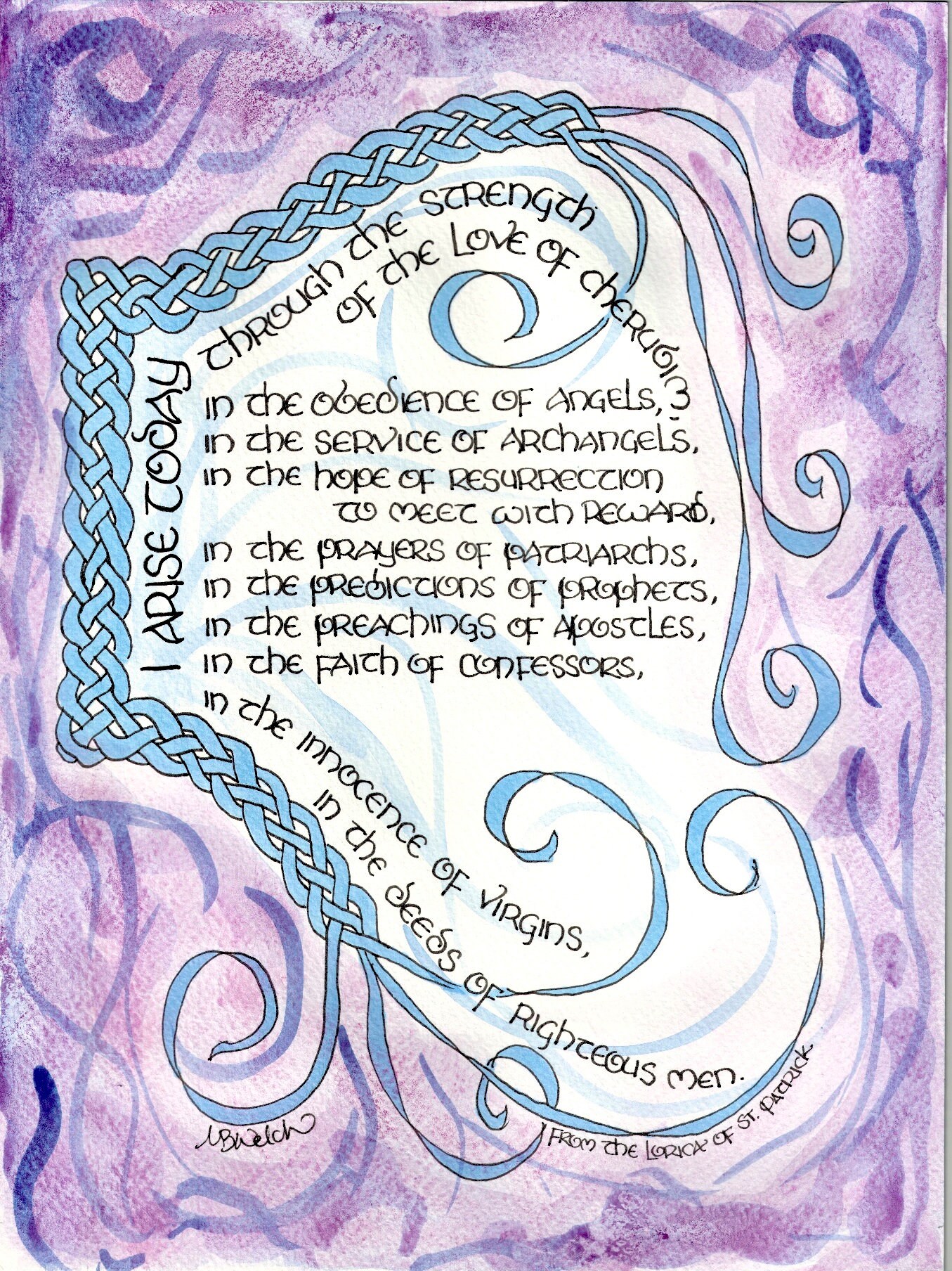 St Patrick's Breastplate, Lorica Prayer Set of 6 Art Prints ...