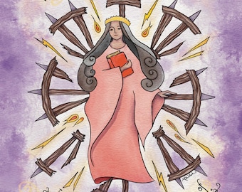 Saint Catherine of Alexandria, PRINTABLE Confirmation Gift; Patron