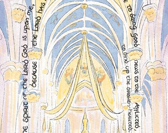 Notre Dame Basilica Art Print - Personalized Wedding Gift, Graduation Gift; Notecards, Prayercards, Holycards, Favors