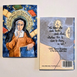Edith Stein/St Teresa Benedicta of the Cross Personalized Confirmation Gift Carmelite Print, Notecards, Journal, Prayercards, Favors image 3