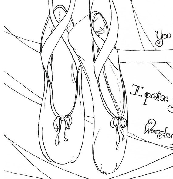 Coloring Pages For Ballet Shoes