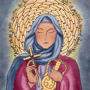 Sainte Anastasie, patronne des tisserands et des guérisseurs ; Cadeau de confirmation personnalisé ; Cartes pour correspondance, cartes de prière, cartes saintes, cadeaux en boîte cadeau