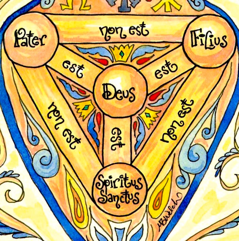 Shield of the Trinity in Latin Personalized Gift for Priest Etsy