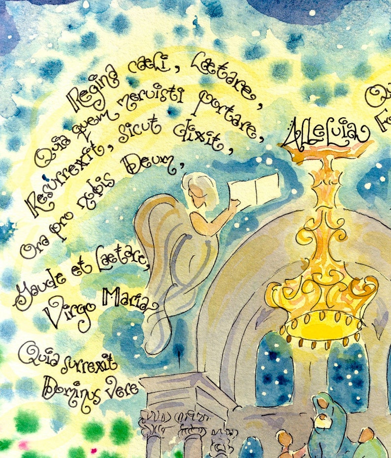 Regina Caeli Queen of Heaven Catholic Prayer Art First - Etsy