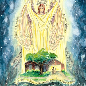 Saint Michel Archange - Impression personnalisée d'aquarelle, art de la prière catholique, cadeau pour un déploiement, maman célibataire ; Cartes de prière