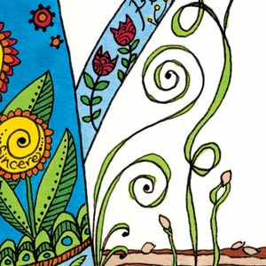 Wunderliche Gießkanne Kunstdruck für Großmutter mit Sprüche 31, Schriftkunst, 8x10, 12x12, bunt, Gartenarbeit, personalisiertes Geschenk Bild 4