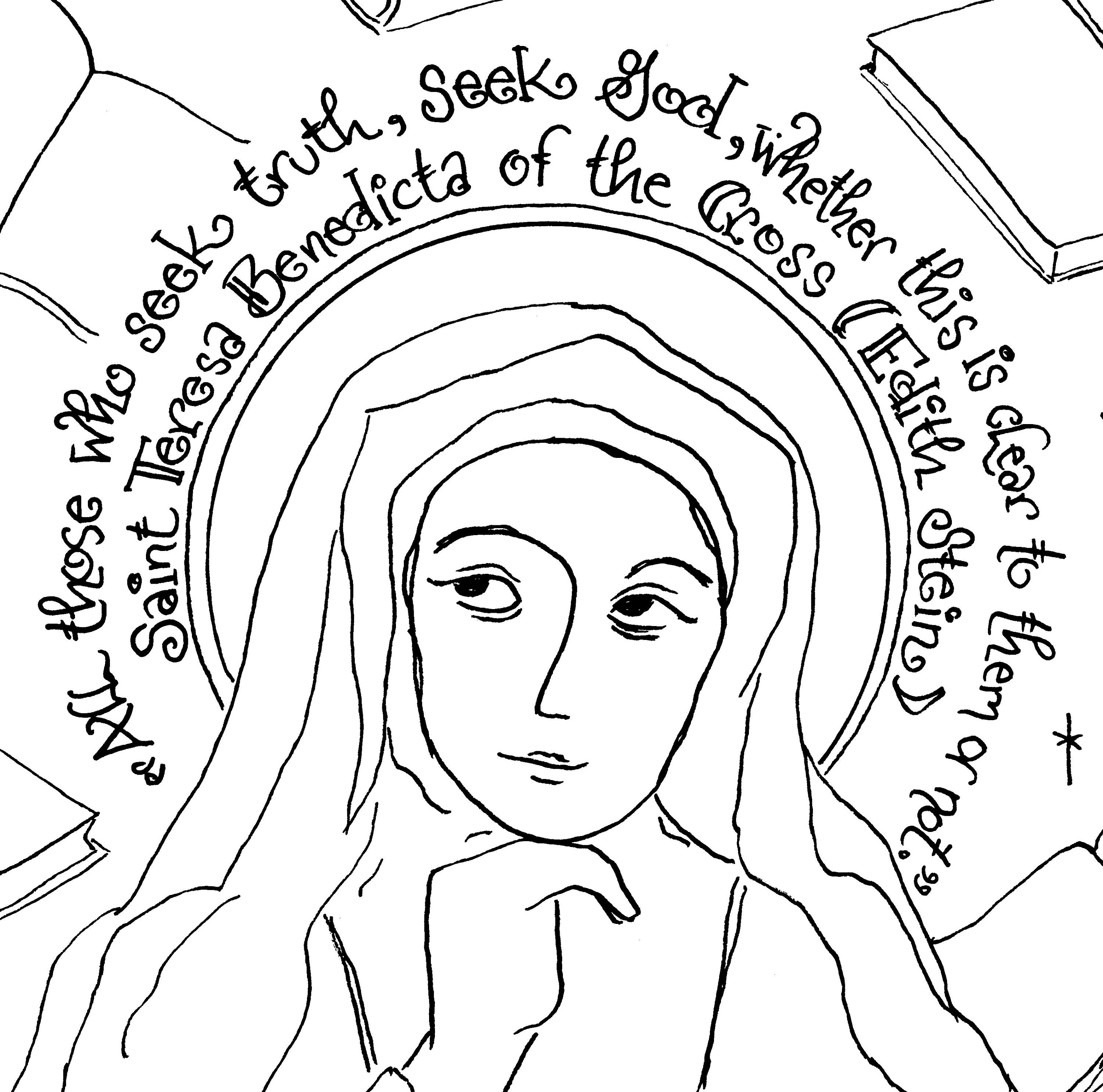 Edith Stein/st Teresa Benedicta of the Cross Catholic Saint - Etsy Singapore