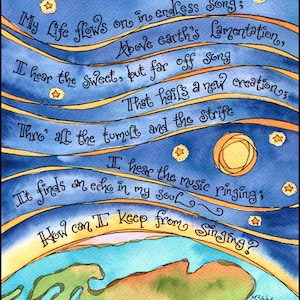 How Can I Keep From Singing? Hymn Art - Set of 3 Prints; Gift for ...