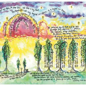 Archbishop Oscar Romero Prayer Art &quot;A Step Along the Way;&quot; Personalized Gift for Confirmation, Priest, Pastor, Seminarian; Catholic Print