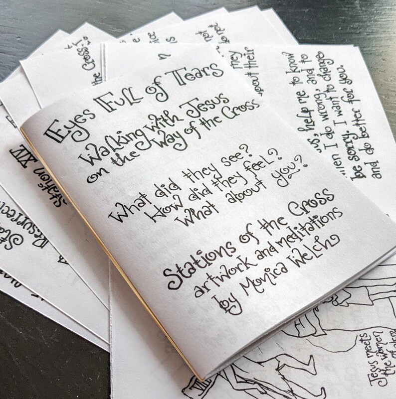 Stations of the Cross Coloring Page Booklet for Children; Includes Mini ...