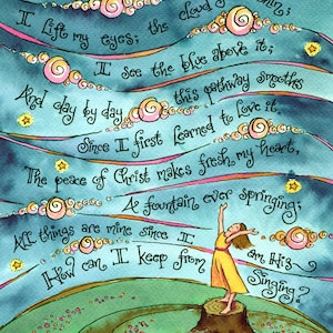 How Can I Keep From Singing? Hymn Art - Set of 3 Prints; Gift for ...