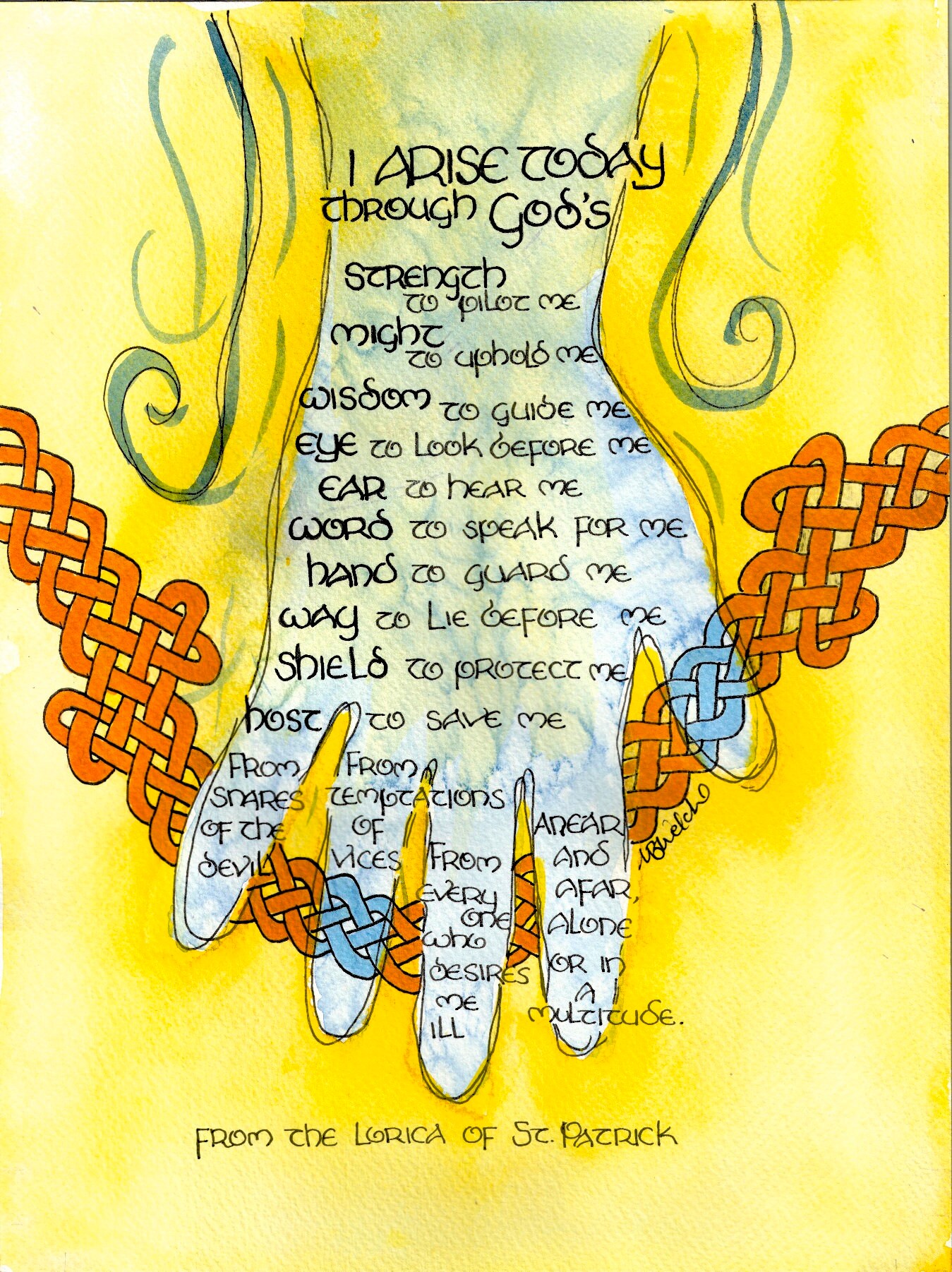 St Patrick's Breastplate, Lorica Prayer Set of 6 Art Prints ...