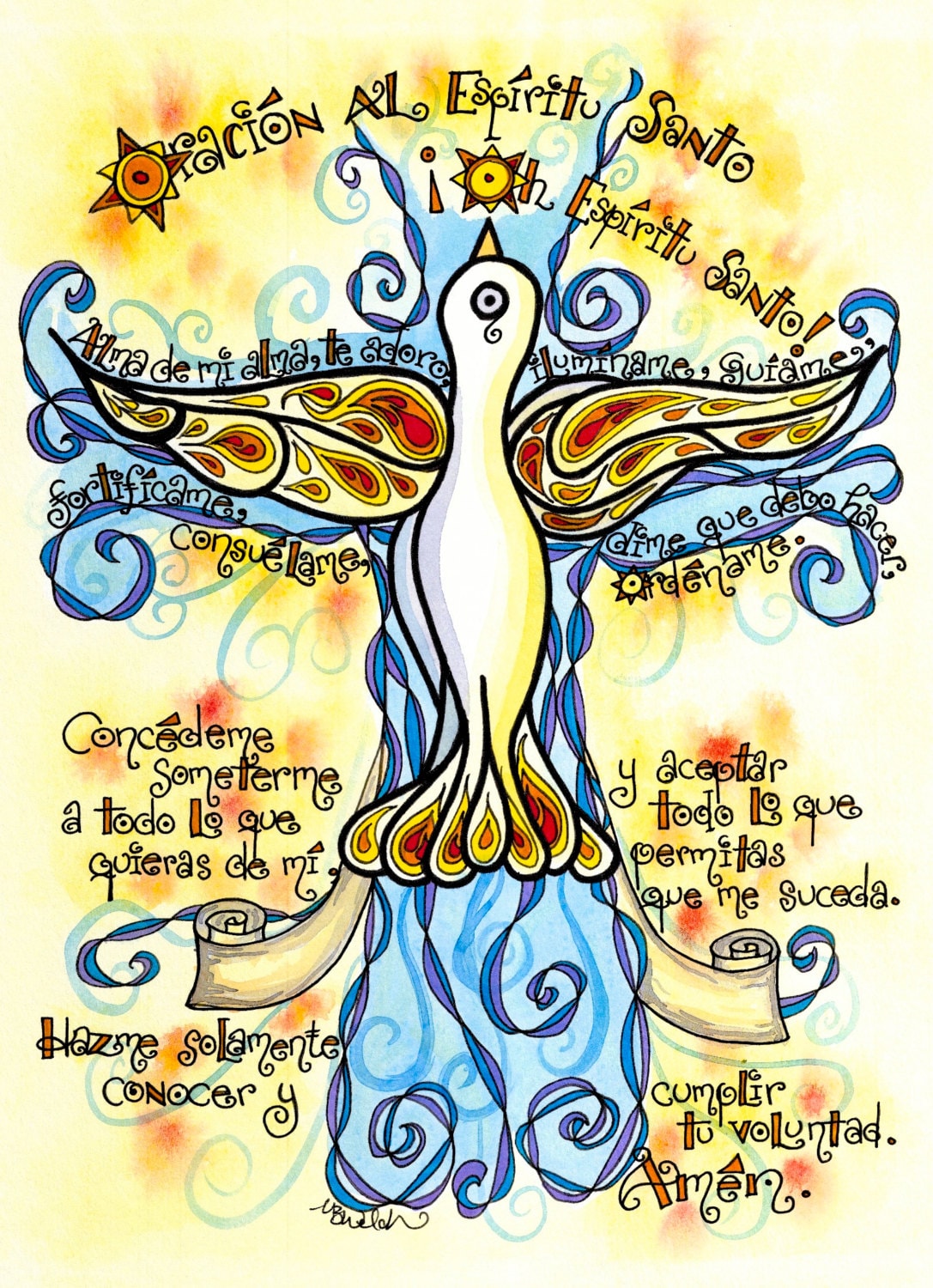 Oración al Espíritu Santo Regalo de la Confirmación | Etsy
