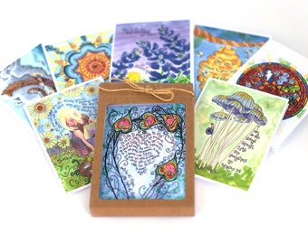 Scripture Note Cards Variety Set, Bible Verse Notecards, gift boxed set of 8 with env, gift for sister, mom, grandma, aunt, stocking stuffer