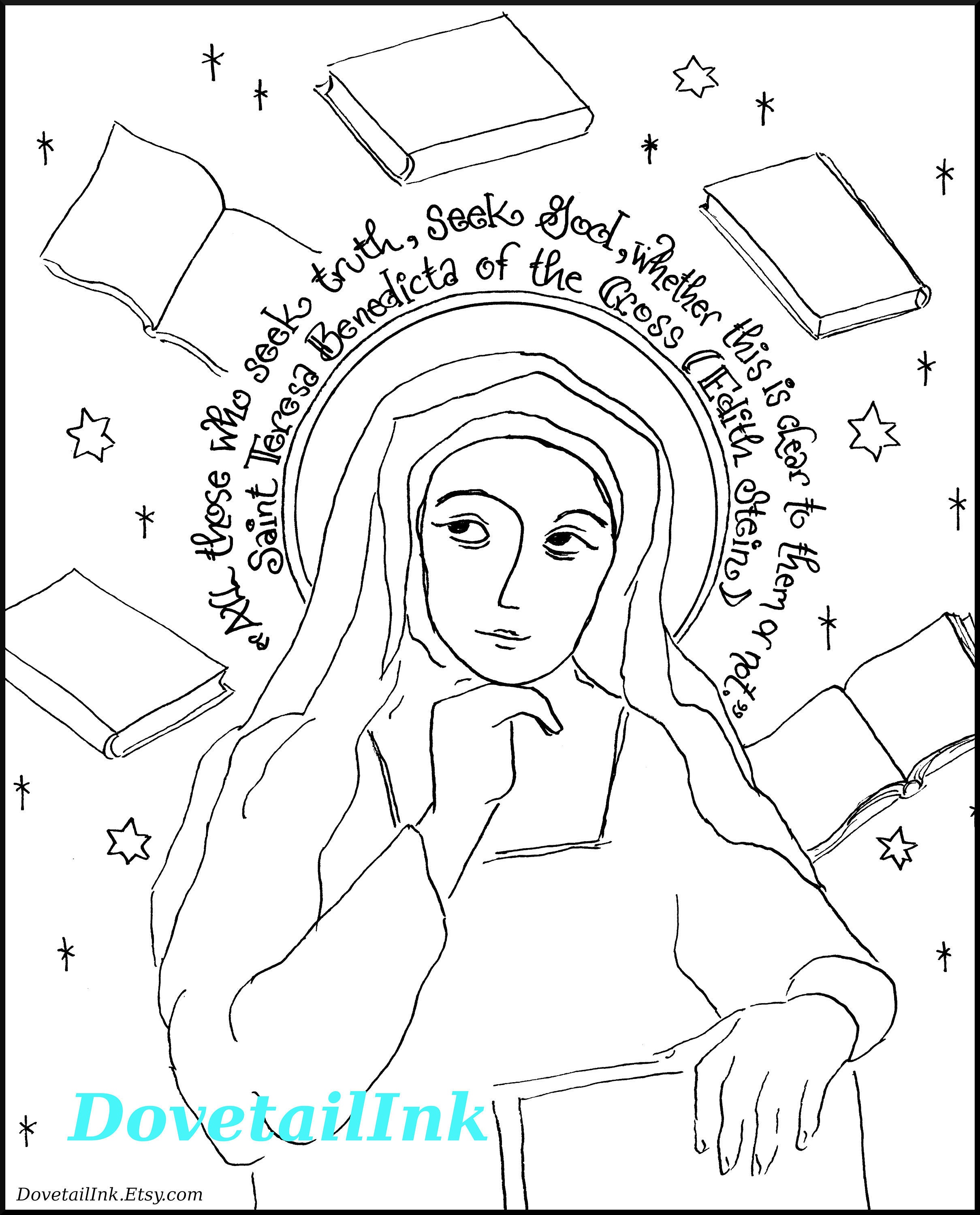 Edith Stein/st Teresa Benedicta of the Cross Catholic Saint - Etsy Norway