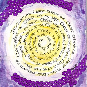 St Patrick's Breastplate, Lorica Prayer Set of 6 Art Prints ...