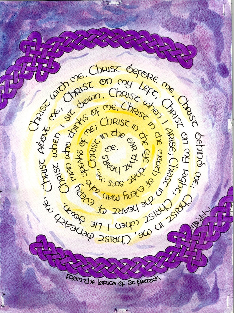 St Patrick's Breastplate, Lorica Prayer Set of 6 Art Prints ...
