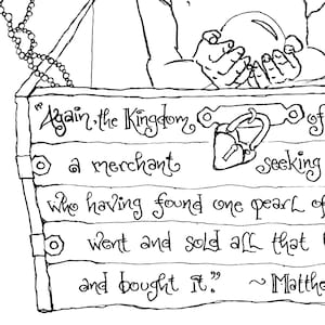 Printable Pearl of Great Price Coloring Page, Christian, Catholic, ALL ...