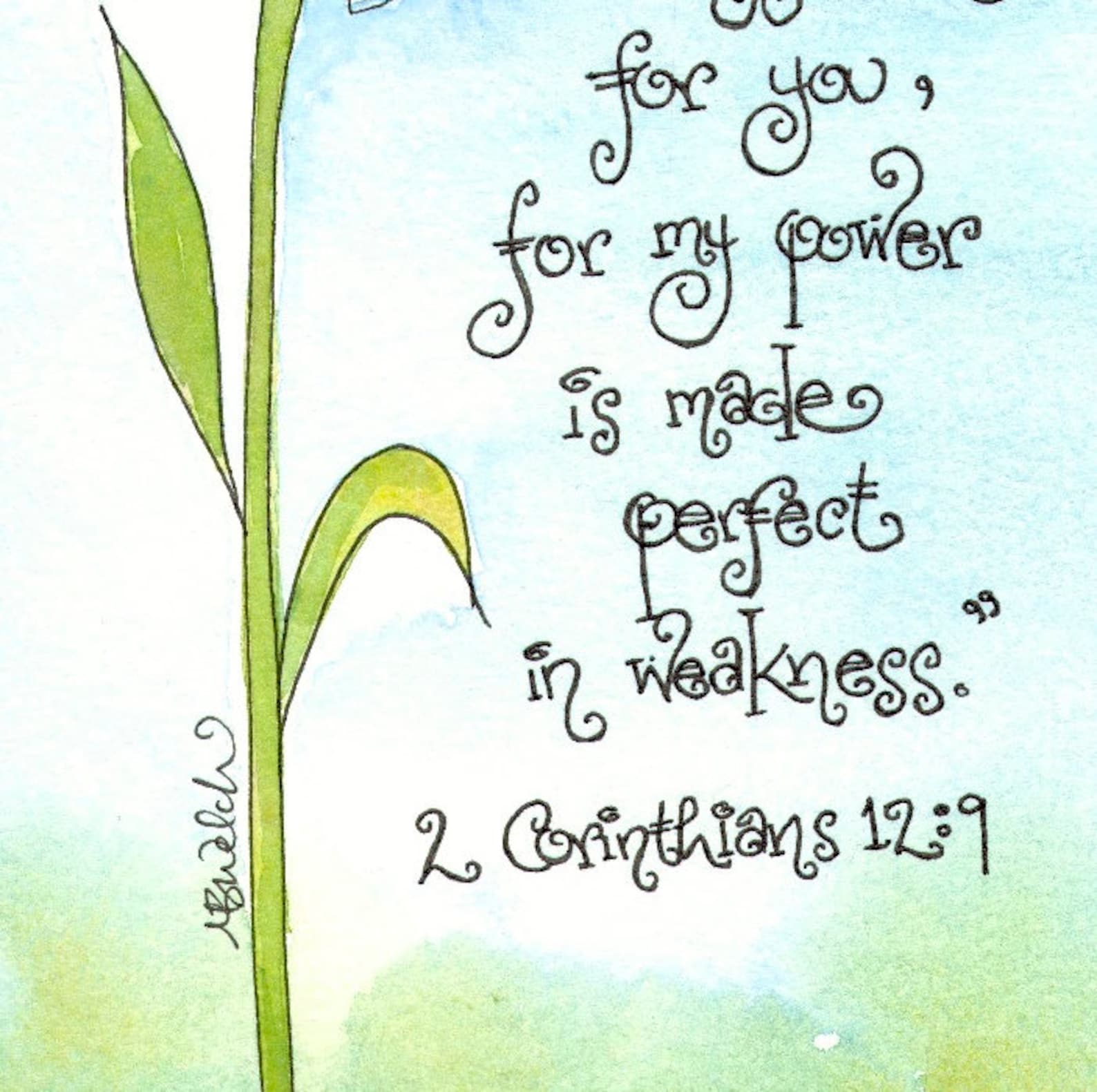 2-corinthians-12-9-scripture-art-with-daisy-digital-download-etsy