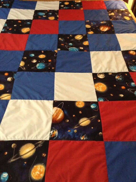 Items similar to Outer space blanket twin size on Etsy