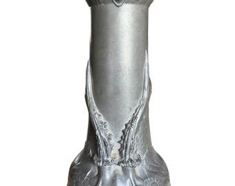 Kayserzinn 4305 Jugendstil Pewter Pitcher with Wood and Deer Antler