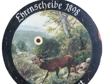 Painted German Target Roe Deer  Stag  #81  circa 1898