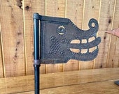 18th Century Century Weathervane Fragment Dragon Head with custom made stand
