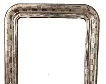 French Louis Silver Leaf Wall Mirror