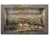 Large Bavarian Austria Diorama for Built In shipping is additional and not included in price