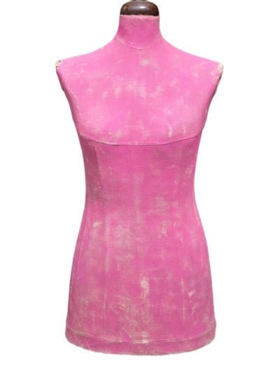 pink dress form mannequin Female Display Dress Form on Metal Rolling Base