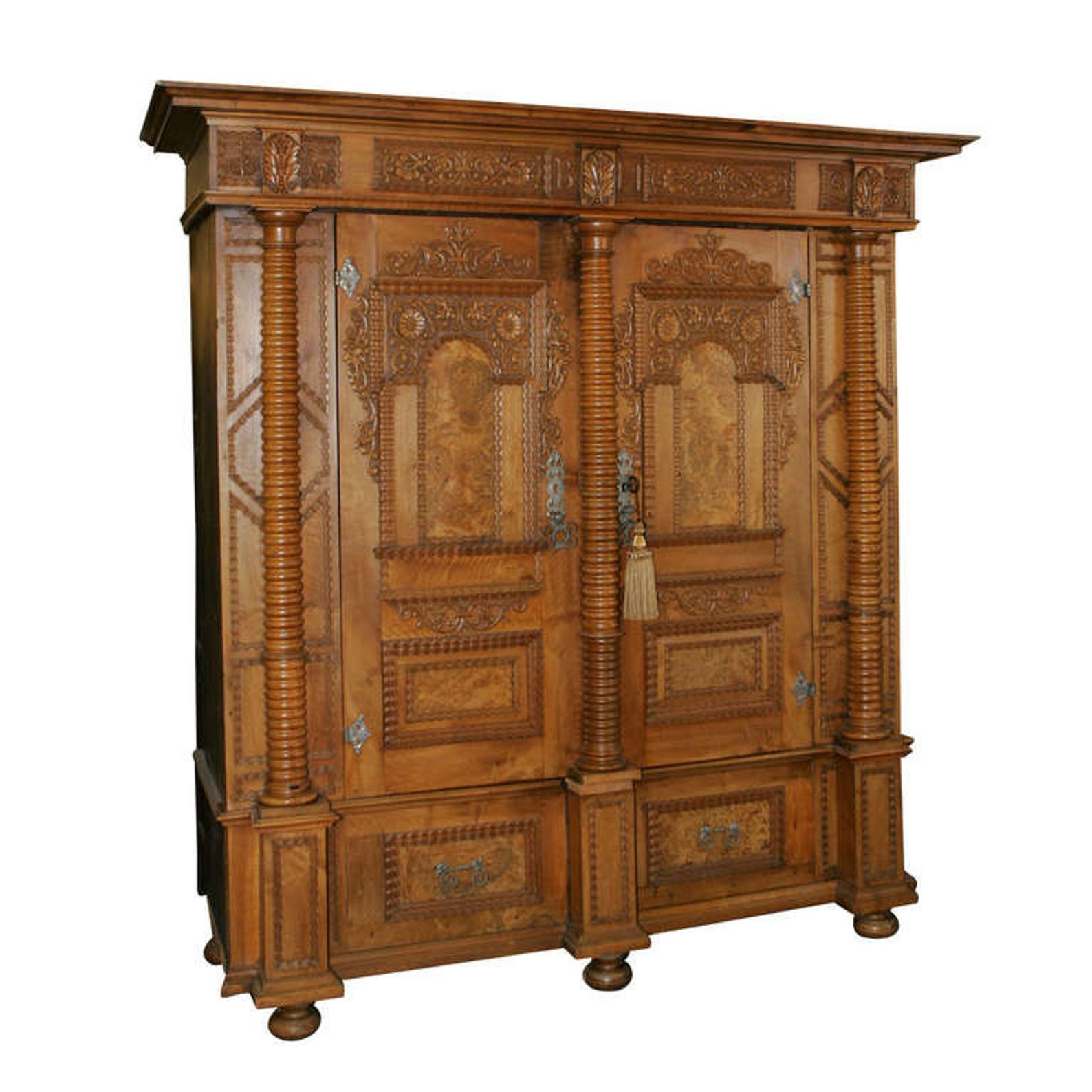 Historic Swiss Armoire 17th Century Swedish Bernadotte Collection
