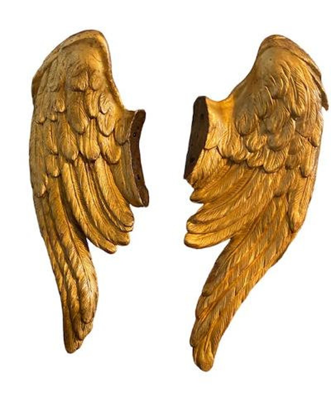 Large Angel Wings Wood Carved Gilded Over Gesso 18th Century 40" - Etsy