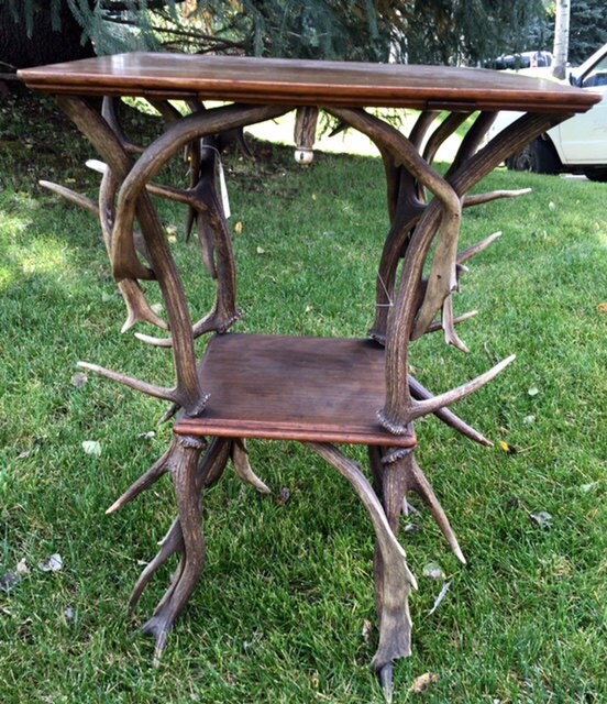 Antique Antler Side Table - Etsy