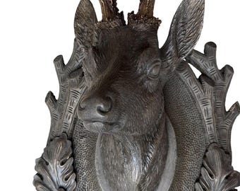 Cast Deer Head Ceramic, Signed Brad Hamn 2005, American