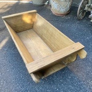 Large Wood Dough Box Bowl Container Primitive Farmhouse Table Display Antique
