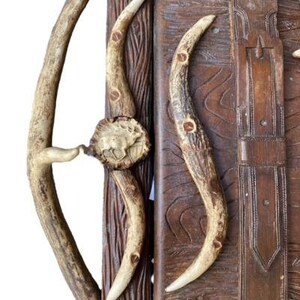 Rare Black Forest Antler Magazine Newspaper Wall Rack - Etsy