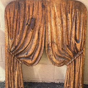 Wood Carved Drapes Hearse Curtains