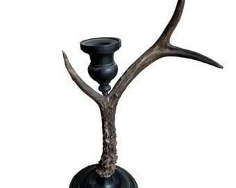 Roe Deer Antler Candlestick   Single #10