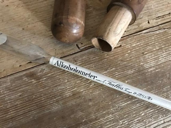 Alcohol Alokoholometer Wood Case Sugar Content Measure Wine Schnapps 