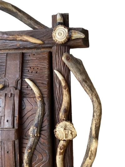 Rare Black Forest Antler Magazine Newspaper Wall Rack - Etsy
