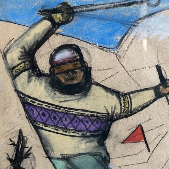 The Skier Original Art by Eveline W. Syme Circa 1927 - Etsy