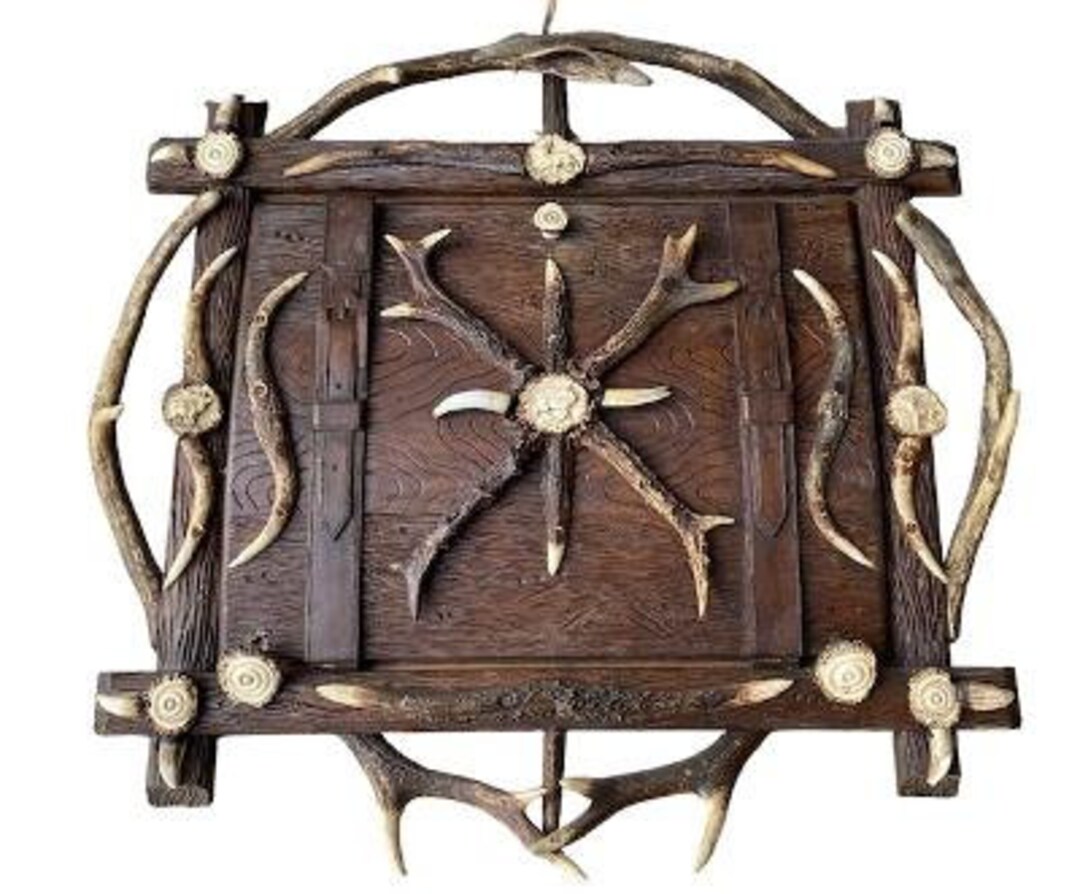 Rare Black Forest Antler Magazine Newspaper Wall Rack - Etsy