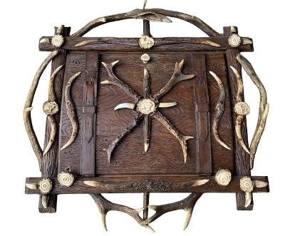 Rare Black Forest Antler Magazine Newspaper Wall Rack - Etsy