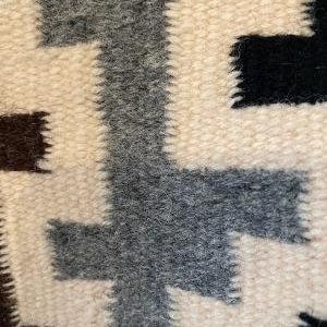 Navajo 4 Corners Two Grey Hills Weaving Natural Wool  1970&#39;s  1980&#39;s  ? Lorraine Benally Cameron Trading Post