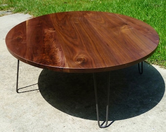 The "Sencillo" Coffee Table w/ hairpin legs, round table *Free Shipping*